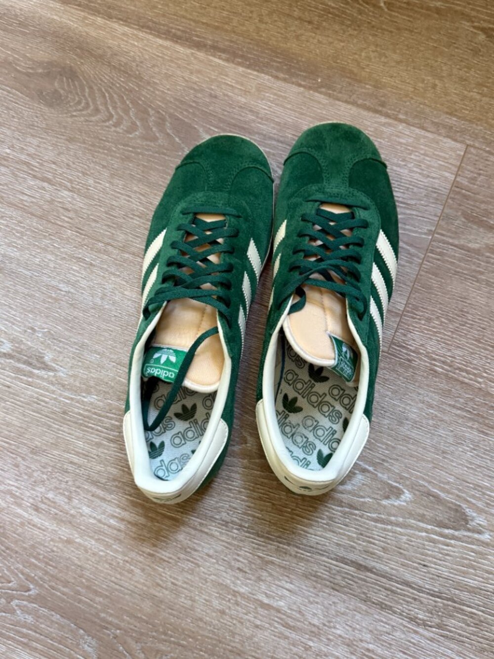 Adidas Gazelle Collegiate Green White Suede Sneakers IF1016 Men’s 10.5 - Picture 3 of 5